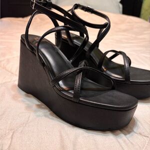 Wild Fable Black Wedge Sandals